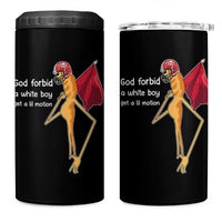 God Forbid A White Boy Get A Lil Motion 4 in 1 Can Cooler Tumbler Marcus The Worm Robert Meme Cosplay - Wonder Print Shop