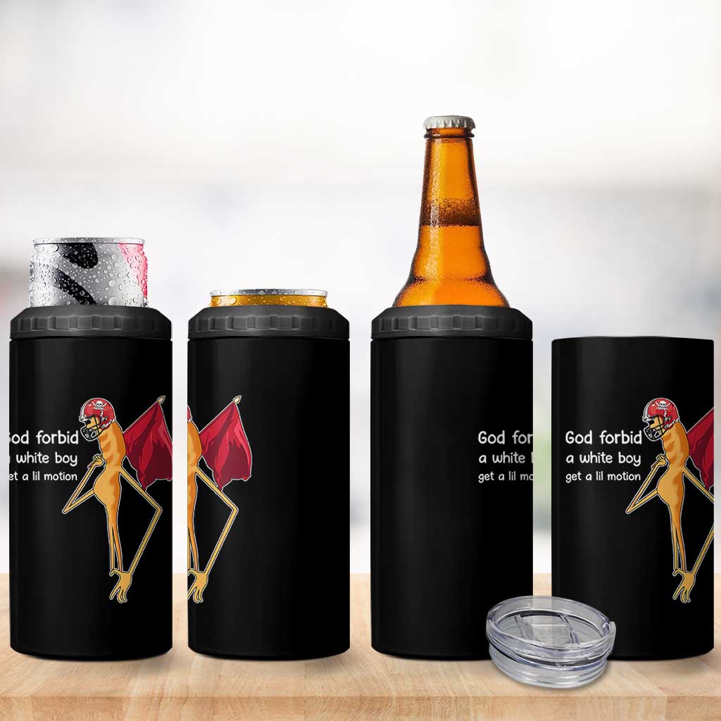 God Forbid A White Boy Get A Lil Motion 4 in 1 Can Cooler Tumbler Marcus The Worm Robert Meme Cosplay - Wonder Print Shop