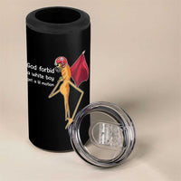 God Forbid A White Boy Get A Lil Motion 4 in 1 Can Cooler Tumbler Marcus The Worm Robert Meme Cosplay - Wonder Print Shop