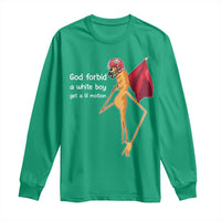 God Forbid A White Boy Get A Lil Motion Long Sleeve Shirt Marcus The Worm Robert Meme Cosplay - Wonder Print Shop