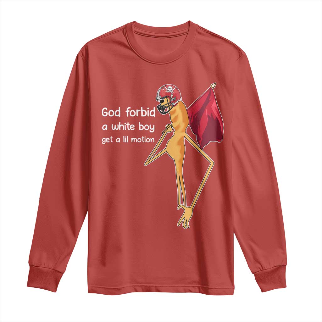 God Forbid A White Boy Get A Lil Motion Long Sleeve Shirt Marcus The Worm Robert Meme Cosplay - Wonder Print Shop