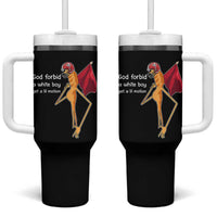 God Forbid A White Boy Get A Lil Motion Tumbler With Handle Marcus The Worm Robert Meme Cosplay - Wonder Print Shop