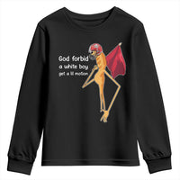 God Forbid A White Boy Get A Lil Motion Youth Sweatshirt Marcus The Worm Robert Meme Cosplay - Wonder Print Shop