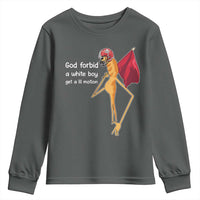 God Forbid A White Boy Get A Lil Motion Youth Sweatshirt Marcus The Worm Robert Meme Cosplay - Wonder Print Shop