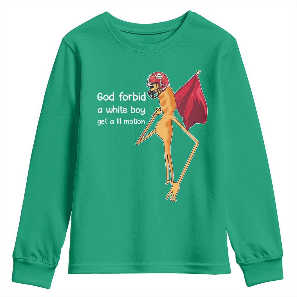 God Forbid A White Boy Get A Lil Motion Youth Sweatshirt Marcus The Worm Robert Meme Cosplay - Wonder Print Shop