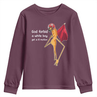 God Forbid A White Boy Get A Lil Motion Youth Sweatshirt Marcus The Worm Robert Meme Cosplay - Wonder Print Shop