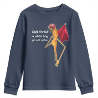 God Forbid A White Boy Get A Lil Motion Youth Sweatshirt Marcus The Worm Robert Meme Cosplay - Wonder Print Shop