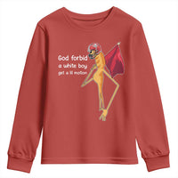 God Forbid A White Boy Get A Lil Motion Youth Sweatshirt Marcus The Worm Robert Meme Cosplay - Wonder Print Shop
