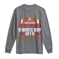 God Forbid A White Boy Get A Lil Motion Long Sleeve Shirt Funny Football Quote - Wonder Print Shop