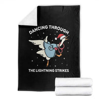 Christmas Goose Nurse Throw Blanket Dancing Through The Lightning Strikes - Wonder Print Shop