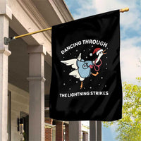 Christmas Goose Nurse Garden Flag Dancing Through The Lightning Strikes - Wonder Print Shop