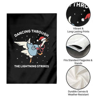 Christmas Goose Nurse Garden Flag Dancing Through The Lightning Strikes - Wonder Print Shop
