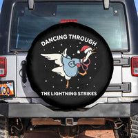 Christmas Goose Nurse Spare Tire Cover Dancing Through The Lightning Strikes - Wonder Print Shop