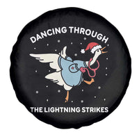 Christmas Goose Nurse Spare Tire Cover Dancing Through The Lightning Strikes - Wonder Print Shop