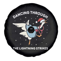 Christmas Goose Nurse Spare Tire Cover Dancing Through The Lightning Strikes - Wonder Print Shop