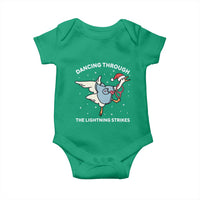 Christmas Goose Nurse Baby Onesie Dancing Through The Lightning Strikes - Wonder Print Shop