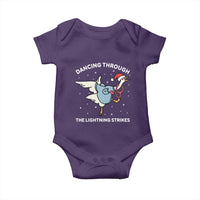 Christmas Goose Nurse Baby Onesie Dancing Through The Lightning Strikes - Wonder Print Shop