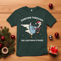 Christmas Goose Nurse T Shirt Dancing Through The Lightning Strikes - Wonder Print Shop
