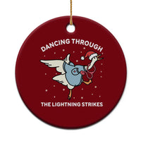 Christmas Goose Nurse Ceramic Ornament Dancing Through The Lightning Strikes - Wonder Print Shop