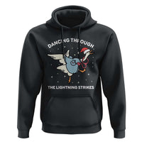 Christmas Goose Nurse Hoodie Dancing Through The Lightning Strikes - Wonder Print Shop