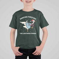 Christmas Goose Nurse T Shirt For Kid Dancing Through The Lightning Strikes - Wonder Print Shop