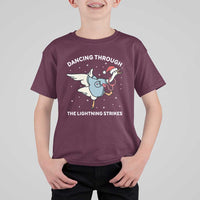 Christmas Goose Nurse T Shirt For Kid Dancing Through The Lightning Strikes - Wonder Print Shop