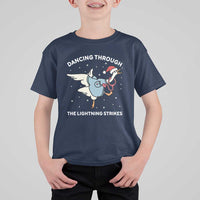 Christmas Goose Nurse T Shirt For Kid Dancing Through The Lightning Strikes - Wonder Print Shop