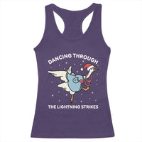 Christmas Goose Nurse Racerback Tank Top Dancing Through The Lightning Strikes - Wonder Print Shop