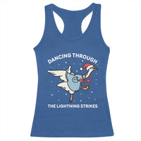 Christmas Goose Nurse Racerback Tank Top Dancing Through The Lightning Strikes - Wonder Print Shop