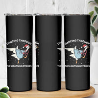Christmas Goose Nurse Skinny Tumbler Dancing Through The Lightning Strikes - Wonder Print Shop