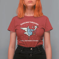 Christmas Goose Nurse T Shirt For Women Dancing Through The Lightning Strikes - Wonder Print Shop