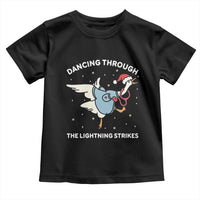 Christmas Goose Nurse Toddler T Shirt Dancing Through The Lightning Strikes - Wonder Print Shop
