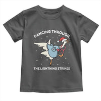 Christmas Goose Nurse Toddler T Shirt Dancing Through The Lightning Strikes - Wonder Print Shop