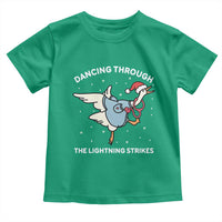 Christmas Goose Nurse Toddler T Shirt Dancing Through The Lightning Strikes - Wonder Print Shop