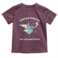 Christmas Goose Nurse Toddler T Shirt Dancing Through The Lightning Strikes - Wonder Print Shop