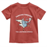 Christmas Goose Nurse Toddler T Shirt Dancing Through The Lightning Strikes - Wonder Print Shop