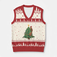 Marcus The Worm Robert Meme Funny Xmas V-Neck Knit Sweater Vest - Wonder Print Shop