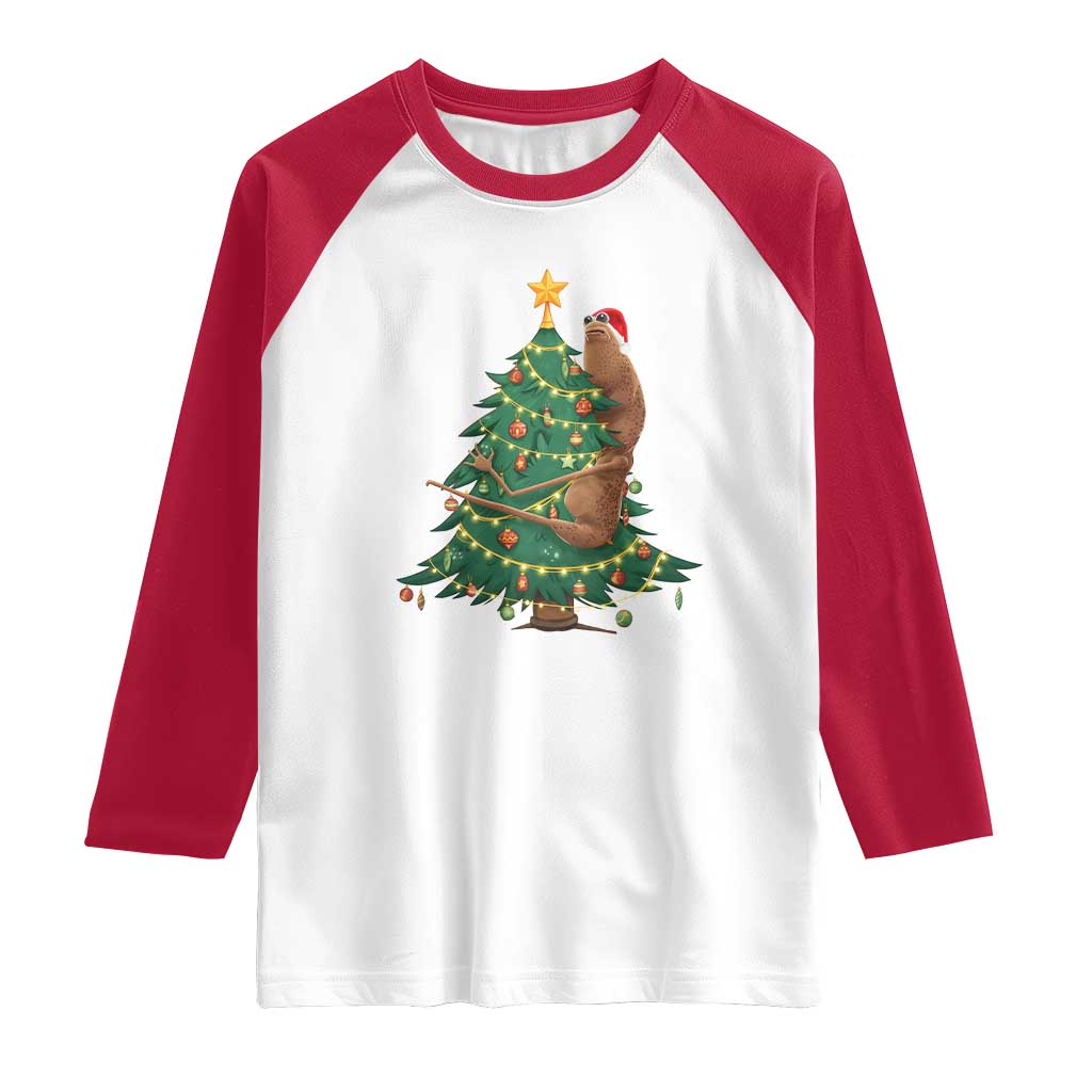 Marcus The Worm Robert Meme Funny Christmas Raglan Shirt - Wonder Print Shop