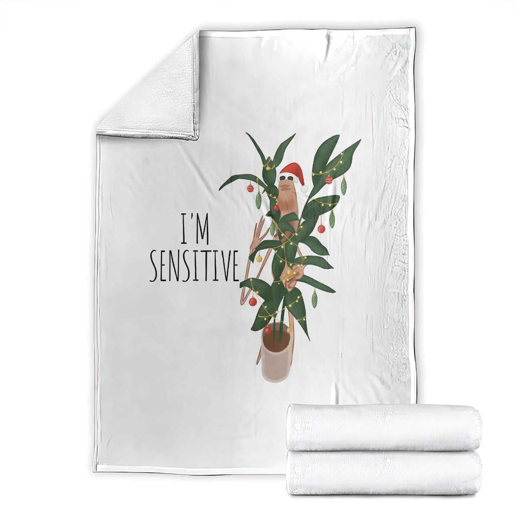 Marcus The Worm Robert Christmas Meme Throw Blanket I Am Sensitive - Wonder Print Shop