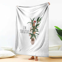 Marcus The Worm Robert Christmas Meme Throw Blanket I Am Sensitive - Wonder Print Shop