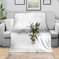 Marcus The Worm Robert Christmas Meme Throw Blanket I Am Sensitive - Wonder Print Shop