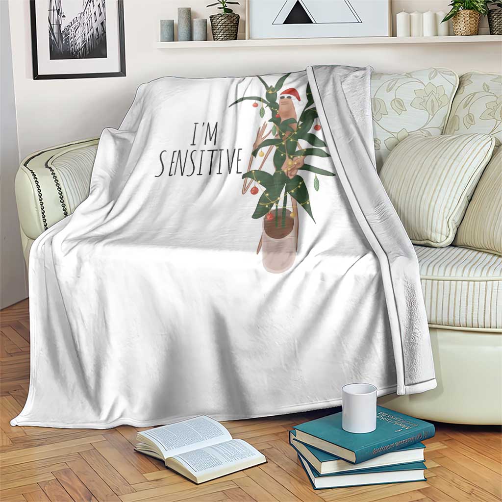 Marcus The Worm Robert Christmas Meme Throw Blanket I Am Sensitive - Wonder Print Shop