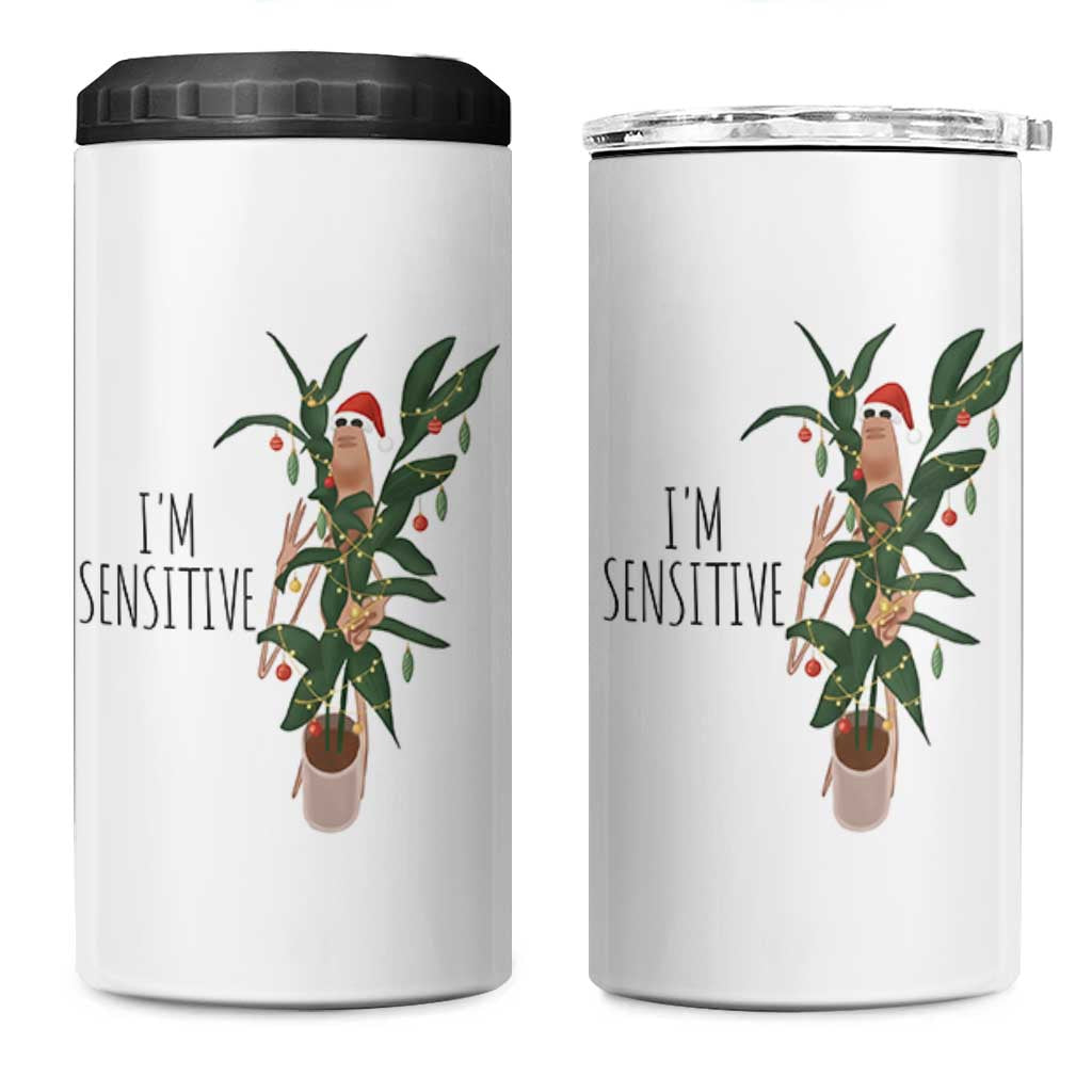 Marcus The Worm Robert Christmas Meme 4 in 1 Can Cooler Tumbler I Am Sensitive - Wonder Print Shop