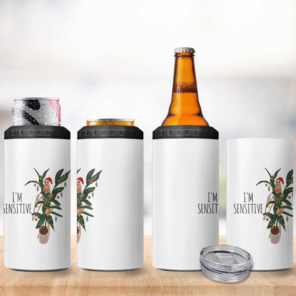 Marcus The Worm Robert Christmas Meme 4 in 1 Can Cooler Tumbler I Am Sensitive - Wonder Print Shop