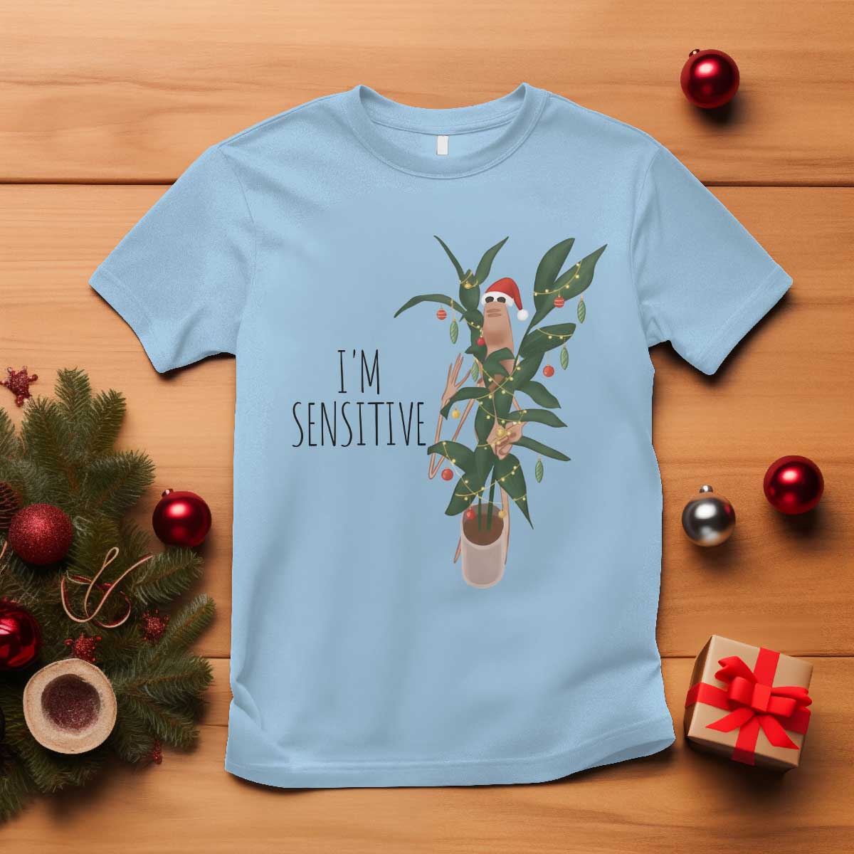 Marcus The Worm Robert Christmas Meme T Shirt I Am Sensitive - Wonder Print Shop