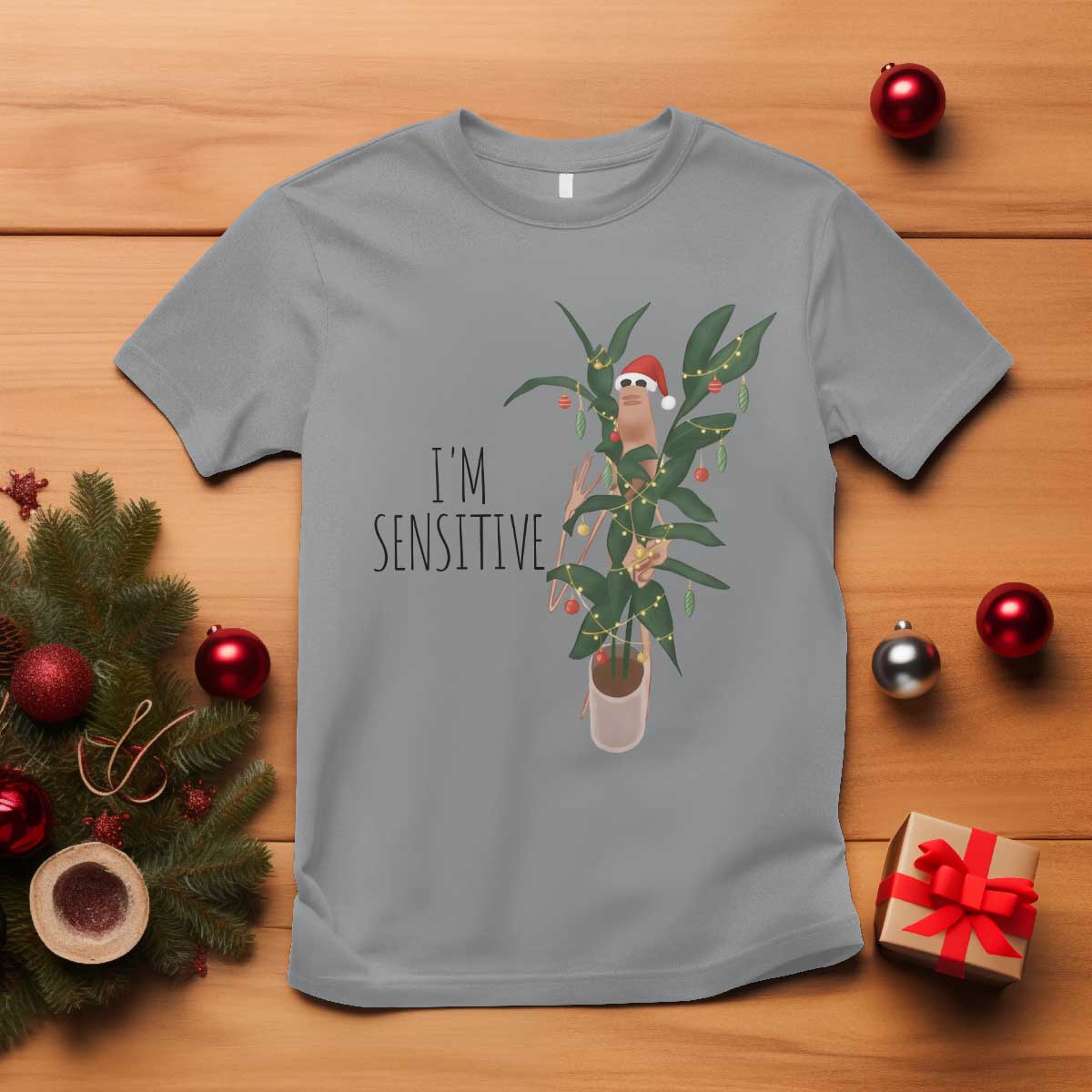 Marcus The Worm Robert Christmas Meme T Shirt I Am Sensitive - Wonder Print Shop