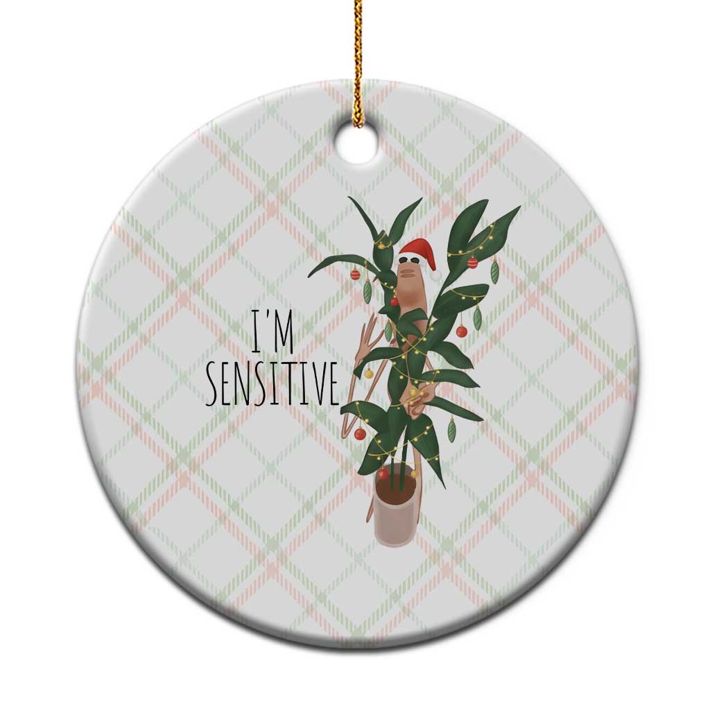 Marcus The Worm Robert Christmas Meme Ceramic Ornament I Am Sensitive - Wonder Print Shop