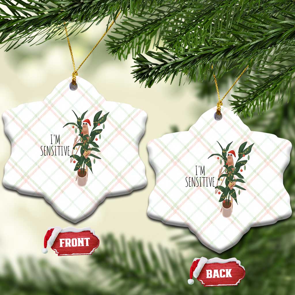 Marcus The Worm Robert Christmas Meme Ceramic Ornament I Am Sensitive - Wonder Print Shop