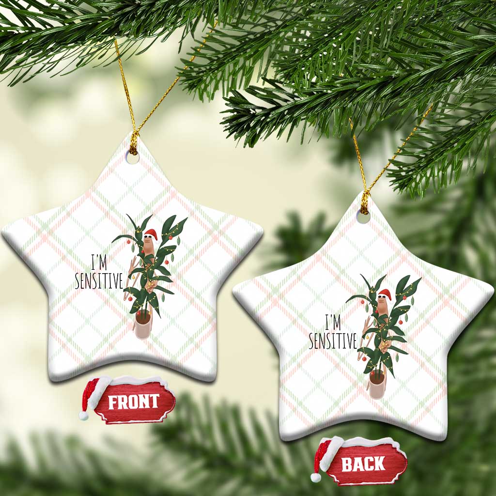 Marcus The Worm Robert Christmas Meme Ceramic Ornament I Am Sensitive - Wonder Print Shop