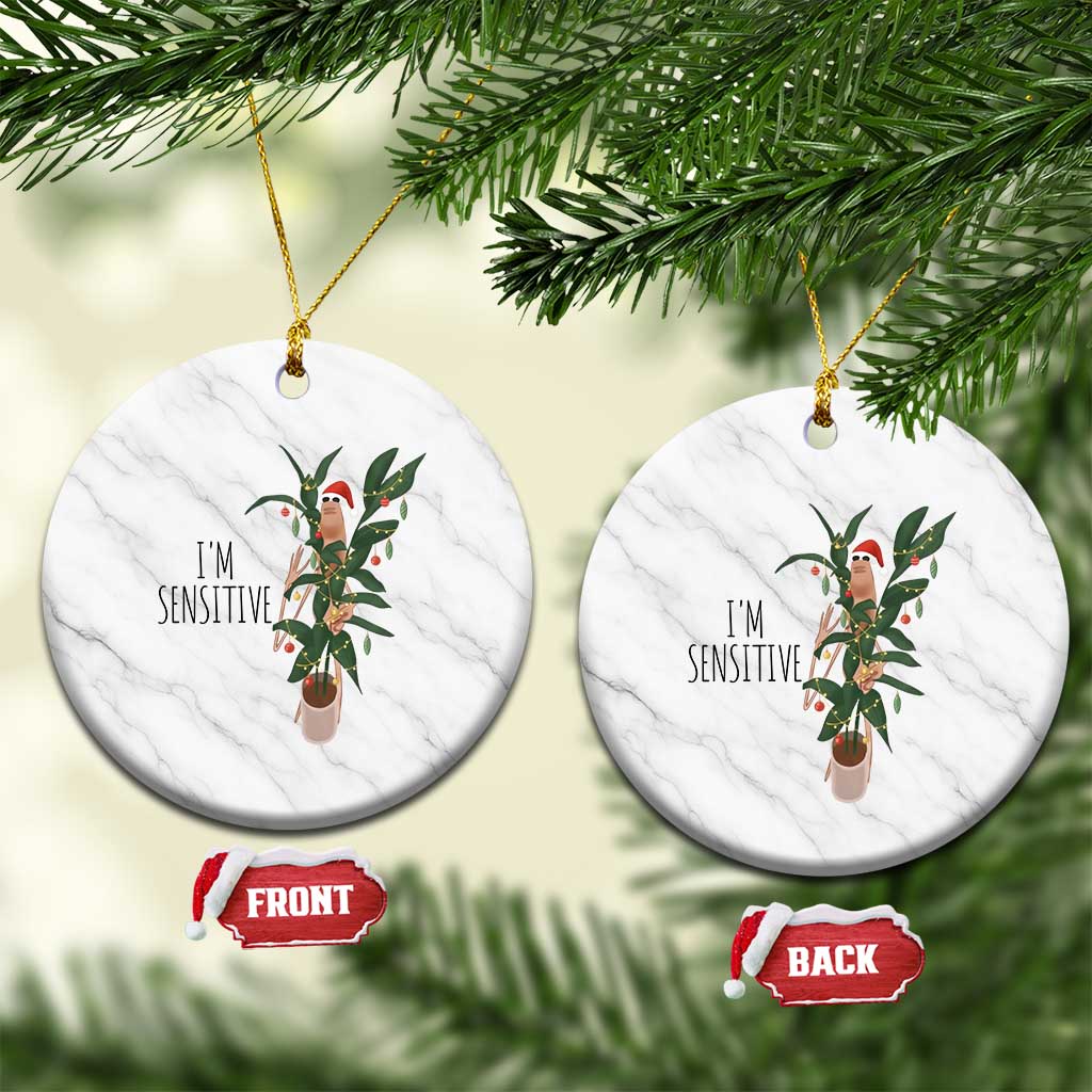 Marcus The Worm Robert Christmas Meme Ceramic Ornament I Am Sensitive - Wonder Print Shop